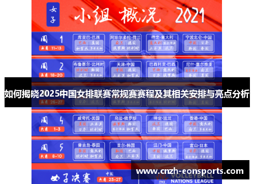 如何揭晓2025中国女排联赛常规赛赛程及其相关安排与亮点分析