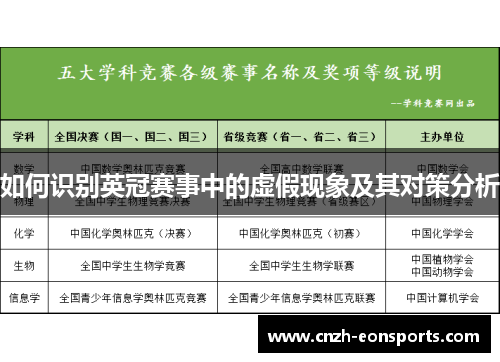 如何识别英冠赛事中的虚假现象及其对策分析